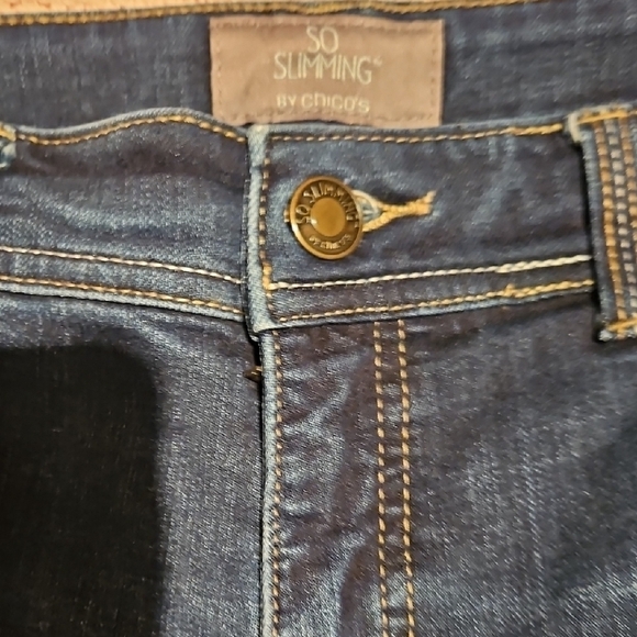 Chico's Dark Wash Denim Jeans, Sz 00 - Picture 7 of 10